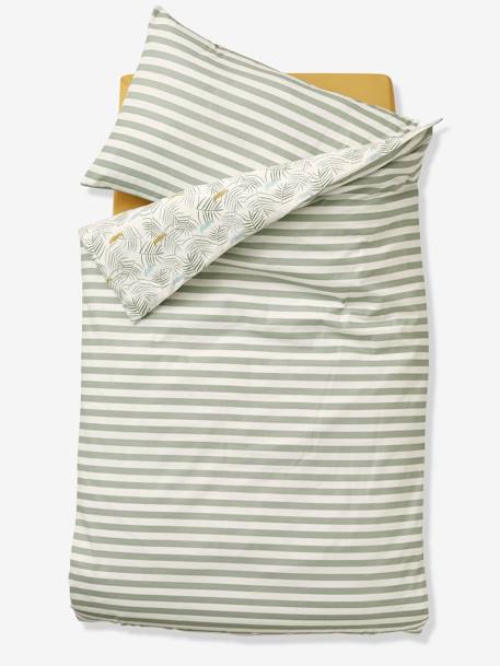 Housse de couette bébé TREK blanc imprimé - vertbaudet enfant 