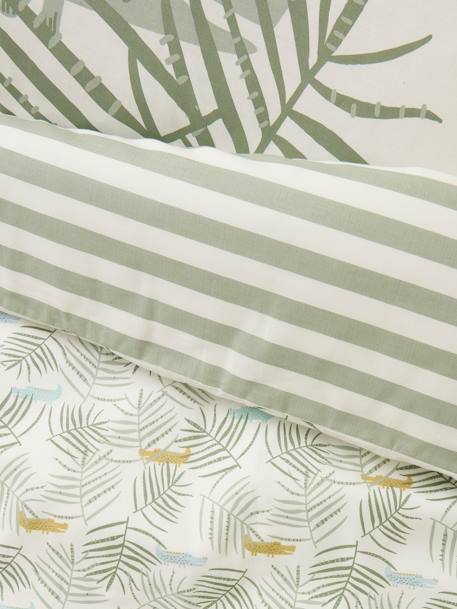 Housse de couette bébé TREK blanc imprimé - vertbaudet enfant 