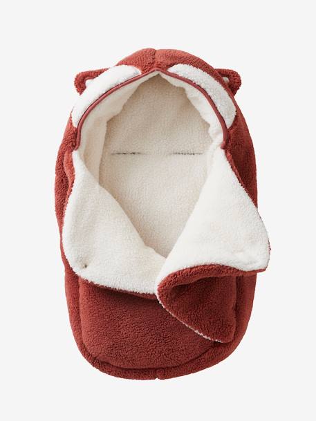 Chancelière coque et nacelle en sherpa Foxy safran - vertbaudet enfant 