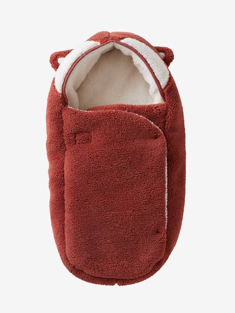 Chancelière coque et nacelle en sherpa Foxy safran - vertbaudet enfant 