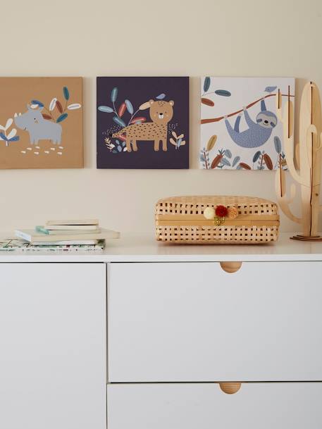 Lot de 3 toiles JUNGLE PARADISE MARRON - vertbaudet enfant 