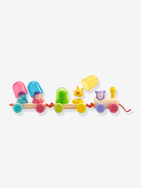 Trekspeelgoed Rainbow Train DJECO beige - vertbaudet enfant 