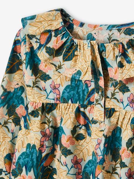 Blouse imprimée fleurs fille vert d'eau - vertbaudet enfant 