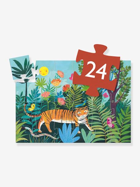 Puzzle 24 pièces La balade du Tigre DJECO orange - vertbaudet enfant 