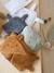 Badcape + washandje van biologisch katoen amandel+antraciet+karamel+oceaanblauw+rozen+Wit - vertbaudet enfant 