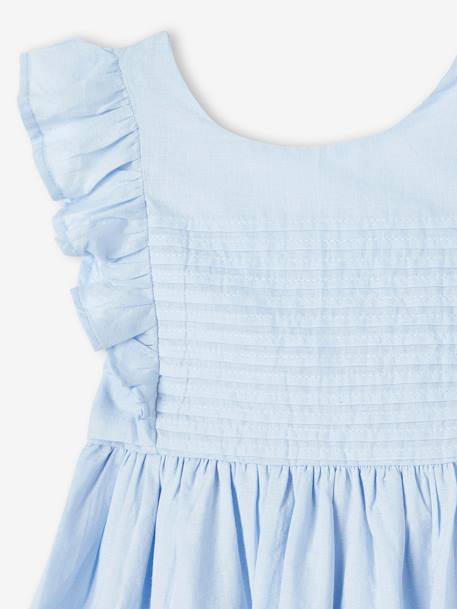 Robe été Sans Manches Pour Fille 2-7 Ans | Volants, Dos Découvert - Coton 100% - Plage, Fête