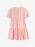 Meisjesjurk met ruche op de 3/4 mouwen koraal - vertbaudet enfant 