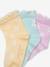 Set van 3 paar sokken met 'madeliefjes' voor babymeisje lichtgeel - vertbaudet enfant 