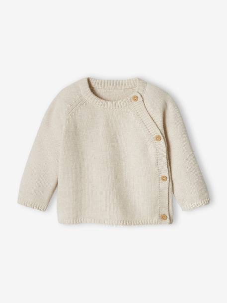 Babytrui van tricot met opening aan de voorkant gemêleerd beige - vertbaudet enfant 