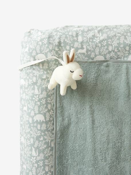 Matelas à langer et 2 tapis de change DANS LES BOIS vert sauge+vieux rose - vertbaudet enfant 