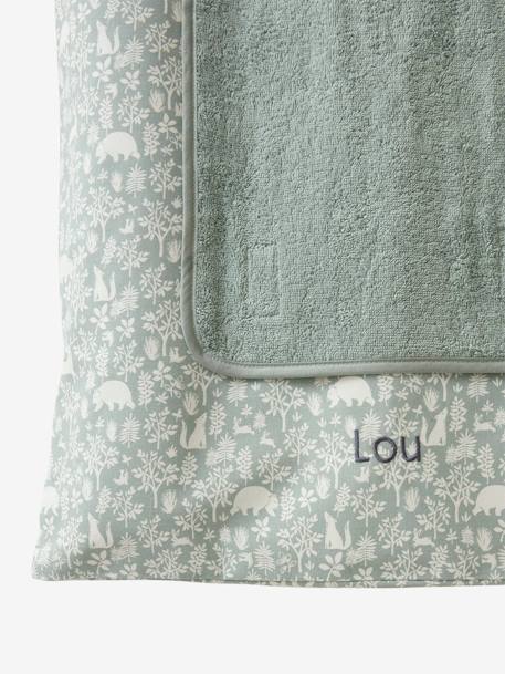 Matelas à langer et 2 tapis de change DANS LES BOIS vert sauge+vieux rose - vertbaudet enfant 