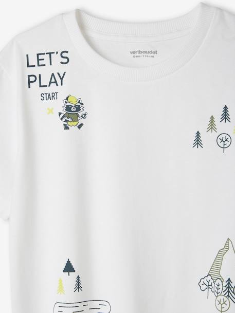 Tee-shirt motif jeu de piste garçon blanc - vertbaudet enfant 
