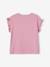 T-shirt fille motif fantaisie manches courtes volantées blanc+bleu ciel+mauve - vertbaudet enfant 