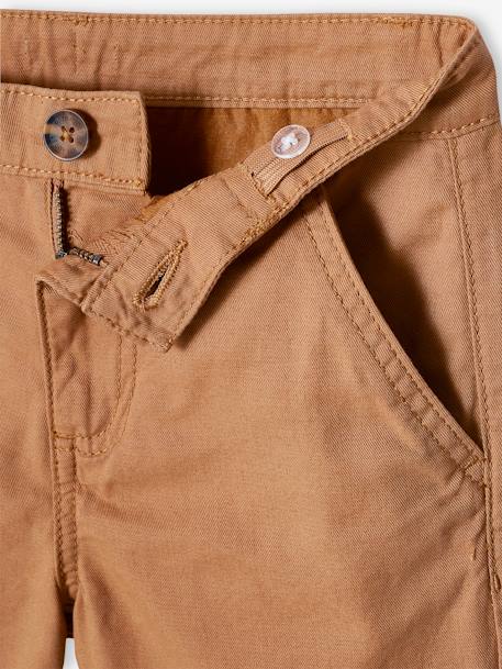 Chino bermuda voor jongens beige+BLAUW+grijsblauw+groen+rood+zandbeige - vertbaudet enfant 