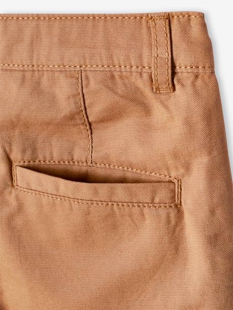 Chino bermuda voor jongens beige+BLAUW+grijsblauw+groen+rood+zandbeige - vertbaudet enfant 