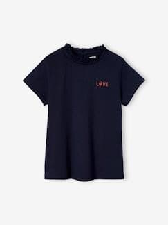 Personaliseerbare meisjes-T-shirt met kraag en korte mouwen  - vertbaudet enfant