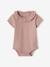 Lot de 2 bodies bébé naissance col fantaisie manches courtes corail+lilas poudré - vertbaudet enfant 