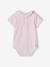 Lot de 2 bodies bébé naissance col fantaisie manches courtes corail+lilas poudré - vertbaudet enfant 