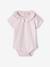 Lot de 2 bodies bébé naissance col fantaisie manches courtes corail+lilas poudré - vertbaudet enfant 