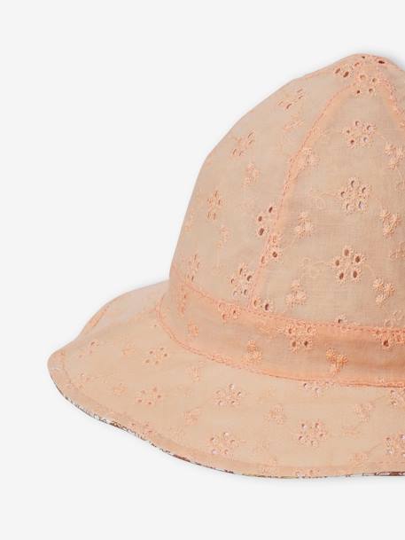 Omkeerbaar vintage hoedje met print voor meisjesbaby perzik - vertbaudet enfant 
