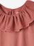 T-shirt à collerette en broderie anglaise fille vieux rose - vertbaudet enfant 