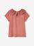 T-shirt à collerette en broderie anglaise fille vieux rose - vertbaudet enfant 
