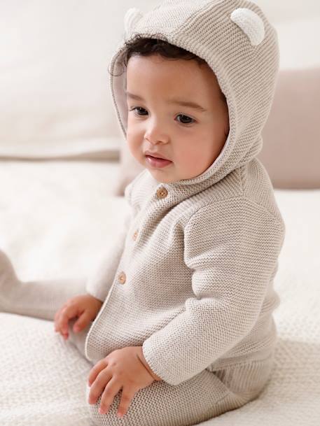3-delige kraamset in puntschuim blauwgroen+gemêleerd beige - vertbaudet enfant 