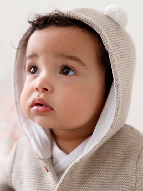 3-delige kraamset in puntschuim blauwgroen+gemêleerd beige - vertbaudet enfant 