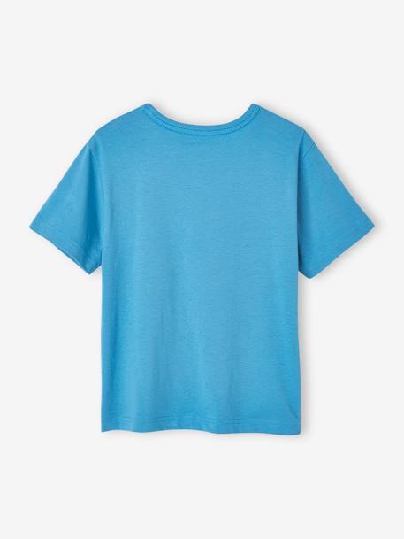 T-shirt maxi motif détails encre gonflante garçon bleu azur - vertbaudet enfant 