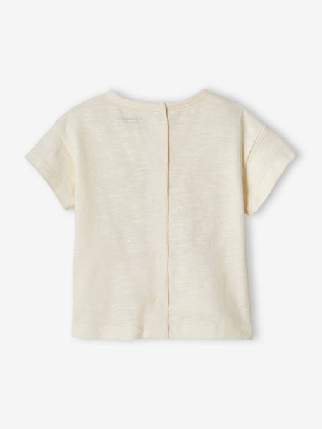 T-shirt bébé à message manches courtes écru - vertbaudet enfant 