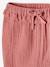 Pantalon bébé fille en gaze de coton écru+vieux rose - vertbaudet enfant 