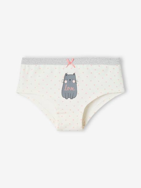 Set met 3 shorts met kattenmotief gemêleerd grijs - vertbaudet enfant 