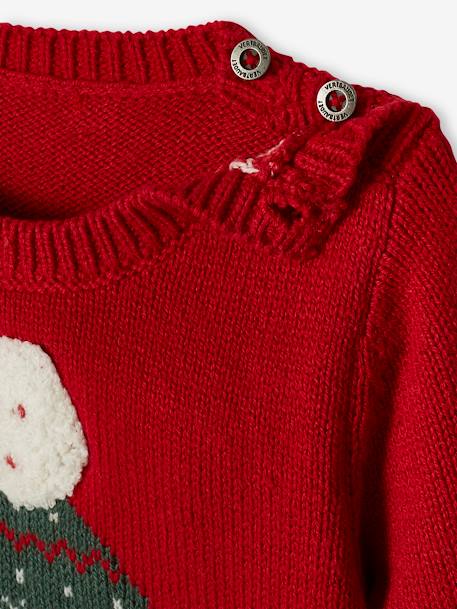 Baby kersttrui met berenmotief rood - vertbaudet enfant 