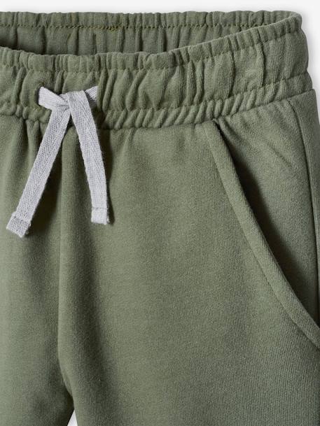 Pantalon garçon jogger en molleton encre+noir imprimé+vert sauge - vertbaudet enfant 