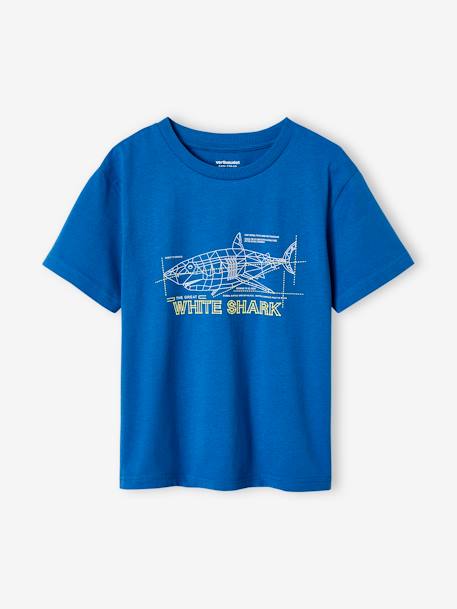 Jongensshirt met 3D-effect felblauw - vertbaudet enfant 