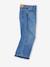 Jean fille large bas effiloché denim bleached+stone - vertbaudet enfant 
