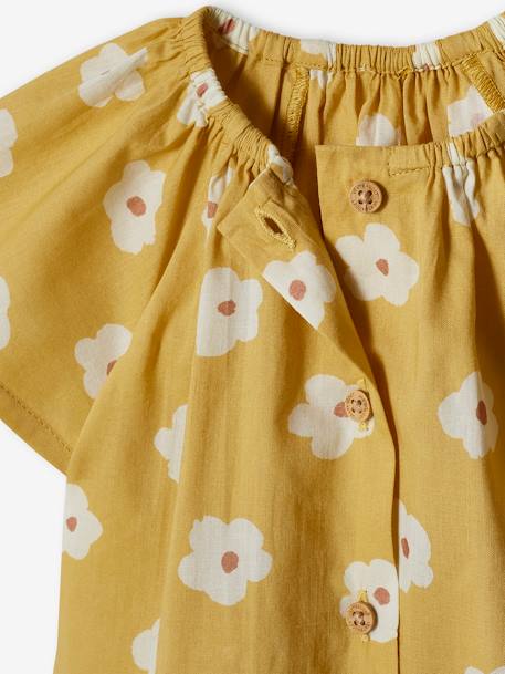 Blouse bébé manches papillon bleu pâle+jaune pâle - vertbaudet enfant 