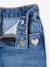 Jean fille large bas effiloché denim bleached+stone - vertbaudet enfant 