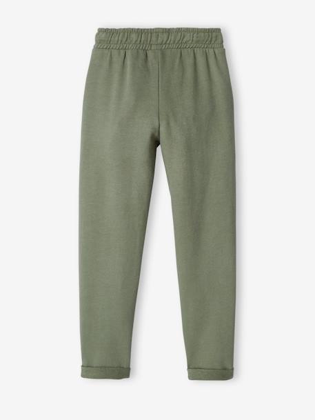 Pantalon garçon jogger en molleton encre+noir imprimé+vert sauge - vertbaudet enfant 
