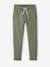 Pantalon garçon jogger en molleton encre+noir imprimé+vert sauge - vertbaudet enfant 