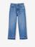 Jean fille large bas effiloché denim bleached+stone - vertbaudet enfant 