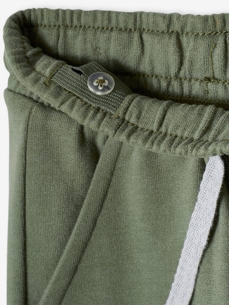 Pantalon garçon jogger en molleton encre+noir imprimé+vert sauge - vertbaudet enfant 