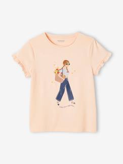 Meisje-T-shirt, souspull-T-shirt-Meisjes T-shirt "fiets"