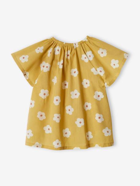 Blouse bébé manches papillon bleu pâle+jaune pâle - vertbaudet enfant 