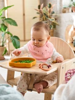 Verzorging-Baby eet en drinkt-Set met 3 slabbetjes van katoengaas