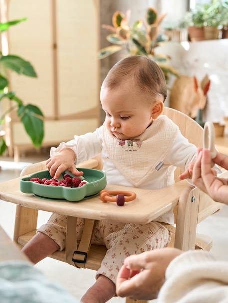 Maaltijdkoffer van silicone Beer karamel+salie - vertbaudet enfant 