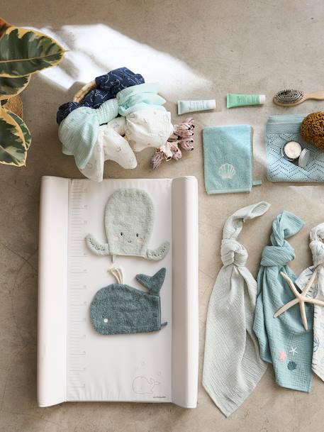 Matelas à langer toise avec rebords Charlie blanc - vertbaudet enfant 