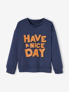 Jongens-Trui, vest, sweater-Sweater-Sweater opschrijft "Have a nice day" voor jongens