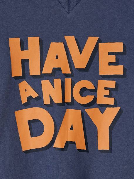 Sweater opschrijft 'Have a nice day' voor jongens leiblauw - vertbaudet enfant 
