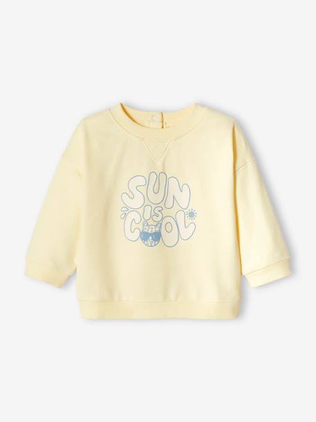 Sweat imprimé bébé jaune pastel - vertbaudet enfant 